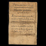 Canada, French Colonial Authorities, 12 livres <br /> September 1, 1758