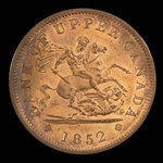 Canada, Bank of Upper Canada (York), 1 penny : 1852