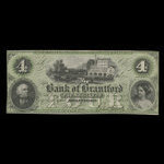 Canada, Bank of Brantford, 4 dollars <br /> November 1, 1859