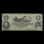 Canada, Bank of Brantford, 4 dollars : November 1, 1859