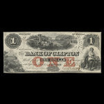 Canada, Bank of Clifton, 1 dollar : October 1, 1859