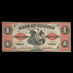 Canada, Bank of Clifton, 1 dollar : September 1, 1861