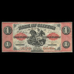 Canada, Bank of Clifton, 1 dollar <br /> September 1, 1861