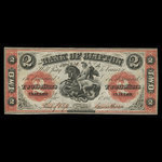 Canada, Bank of Clifton, 2 dollars <br /> September 1, 1861
