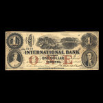 Canada, International Bank of Canada, 1 dollar : September 15, 1858