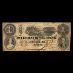 Canada, International Bank of Canada, 1 dollar <br /> September 15, 1858