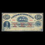 Canada, Union Bank of Newfoundland, 10 pounds : April 3, 1876