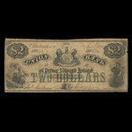 Canada, Union Bank of Prince Edward Island, 2 dollars <br /> June 1, 1864