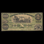 Canada, Farmers Bank of Rustico, 1 dollar : January 2, 1872