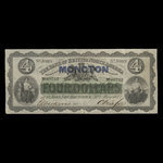 Canada, Bank of British North America, 4 dollars <br /> May 31, 1872
