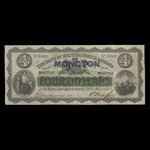 Canada, Bank of British North America, 4 dollars : May 31, 1872