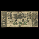 Canada, City Bank (Montreal), 1 dollar <br /> August 1, 1861