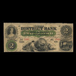 Canada, Niagara District Bank, 2 dollars <br /> January 2, 1862