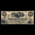 Canada, International Bank of Canada, 50 dollars : June 1, 1859