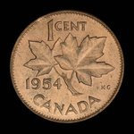 Canada, Elizabeth II, 1 cent <br /> 1954