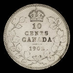 Canada, Edward VII, 10 cents <br /> 1902