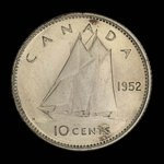 Canada, George VI, 10 cents <br /> 1952