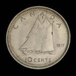 Canada, George VI, 10 cents <br /> 1937