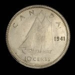 Canada, George VI, 10 cents <br /> 1941