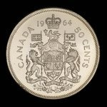 Canada, Elizabeth II, 50 cents <br /> 1964