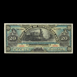 Canada, Union Bank of Newfoundland, 20 dollars <br /> May 1, 1889