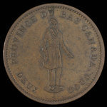 Canada, Quebec Bank, 1 penny : 1837