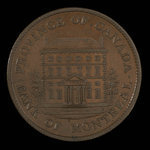Canada, Bank of Montreal, 1/2 penny : 1842