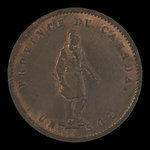 Canada, Quebec Bank, 1/2 penny <br /> 1852