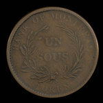 Canada, Bank of Montreal, 1 sou <br /> 1838