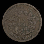 Canada, Banque du Peuple (People's Bank), 1 sou <br /> 1838