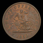 Canada, Bank of Upper Canada (York), 1 penny <br /> 1852