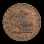 Canada, Bank of Upper Canada (York), 1 penny : 1854