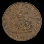 Canada, Bank of Upper Canada (York), 1/2 penny <br /> 1850