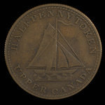 Canada, unknown, 1/2 penny : 1820