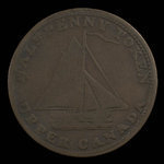 Canada, unknown, 1/2 penny : 1821