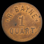 Canada, R. Bayne, 1 quart, milk <br /> 1892