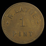 Canada, R. Bayne, 1 pint, milk <br /> 1892
