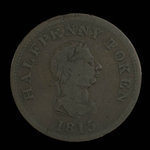 Canada, unknown, 1/2 penny <br /> 1815