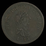 Canada, unknown, 1/2 penny <br /> 1815