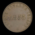 Canada, George Davies, 1/2 penny <br /> 1855