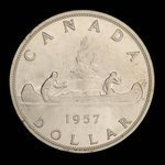 Canada, Elizabeth II, 1 dollar <br /> 1957