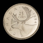 Canada, Elizabeth II, 25 cents <br /> 1954