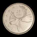 Canada, Elizabeth II, 25 cents <br /> 1955