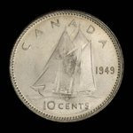 Canada, George VI, 10 cents <br /> 1949