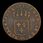 France, Louis XV, 1/2 sol : 1719