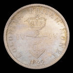 Great Britain, George IV, 1/4 dollar : 1822