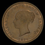 Canada, Province of New Brunswick, 1/2 penny <br /> 1854