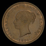 Canada, Province of New Brunswick, 1/2 penny : 1854