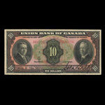 Canada, Union Bank of Canada (The), 10 dollars <br /> July 1, 1921
