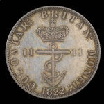 Great Britain, George IV, 1/2 dollar : 1822